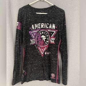 American Fighter Black and Pink Graphic Tee